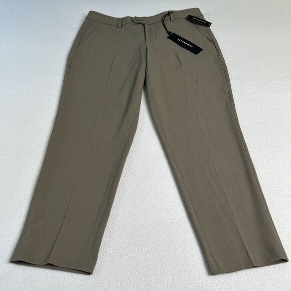 Liverpool Women's Size 8 NWT Skylar Dress Pants Slim Leg Crop Juniper Taupe - Picture 2 of 11
